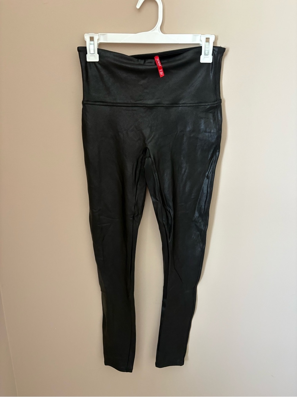 Spanx Women's High-Waist Black Faux-Leather leggings Sz M NWOTs - Picture 6 of 7